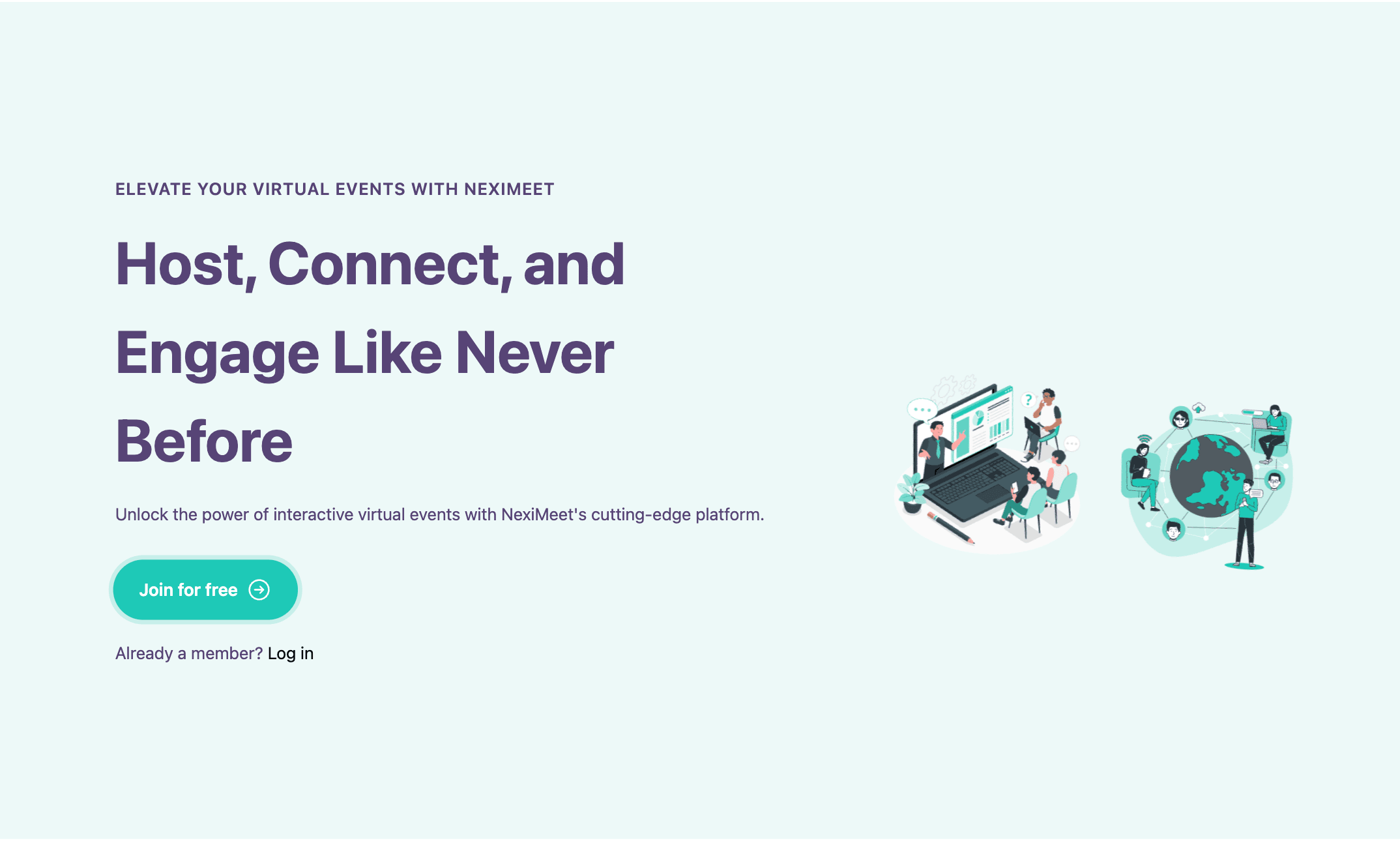 NexiMeet - An all-in-one solution for hosting dynamic and engaging virtual events.