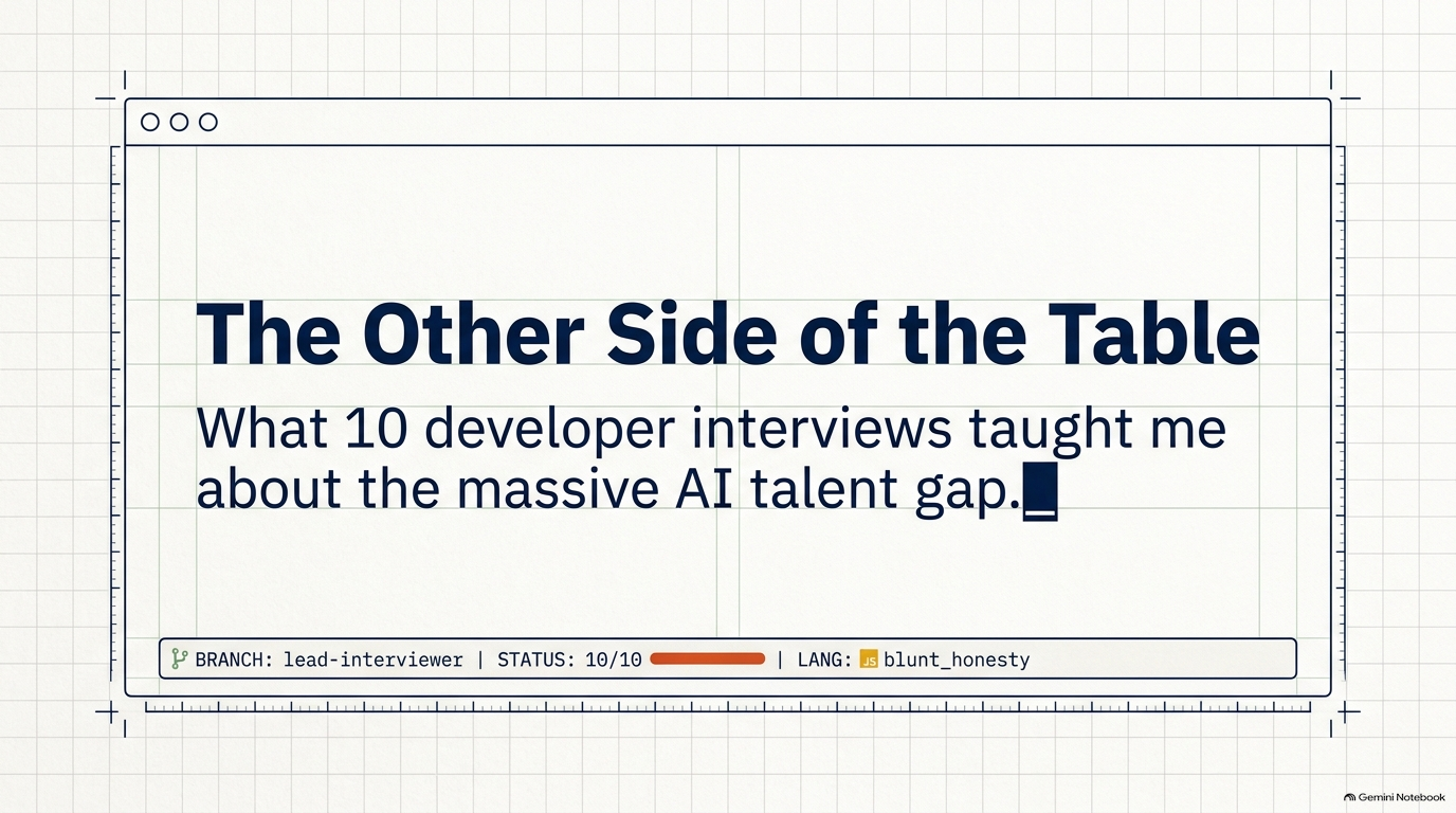 10 Developer Interviews, One Uncomfortable Pattern