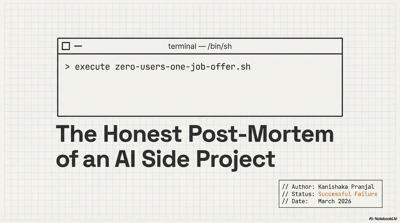 Zero Users, One Job Offer: The Honest Post-Mortem of My AI Side Project ...